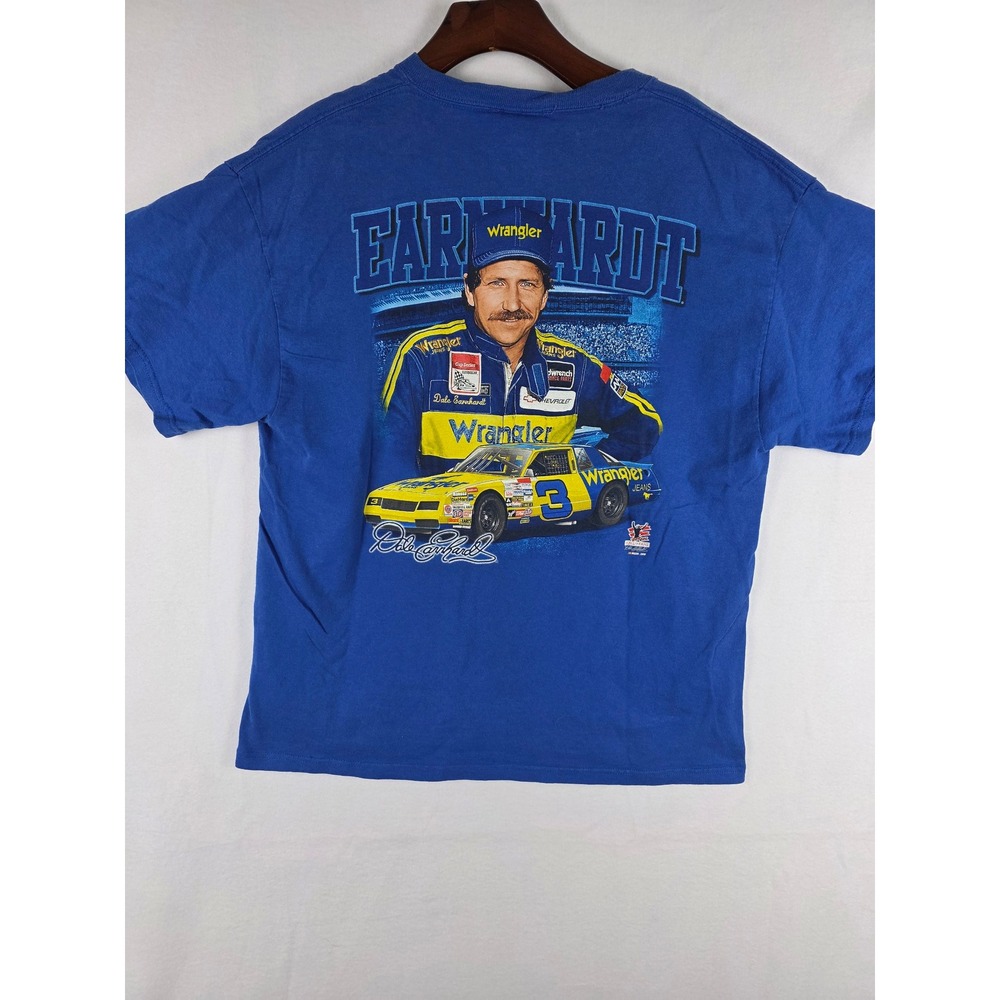 Chase Authentics Dale Earnhardt Jr & Sr Daytona 2010 Blue Graphic T-Shirt Mens L - Picture 6 of 7